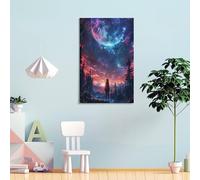 POLIUAWS Décoration murale moderne « Nuits étoilées » pour salon, idéale pour les adolescentes et les femmes. Impression d'art 20x30 pouces (50x75cm).