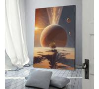 POLIUAWS Décoration murale Oasis spatiale pour salon, chambre à coucher, œuvre d'art 20x30 pouces (50x75cm) pour chambre à coucher