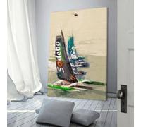 POLIUAWS Décoration murale rustique pour salle de bain, style « Taking The Lead », couleur grise, 40 x 60 cm (16 x 24 pouces).