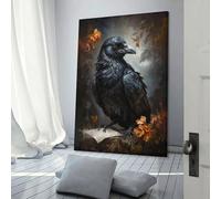 POLIUAWS Décoration murale « The Raven Scholar House » pour salon et salle de bain, 20 x 30 cm (08 x 12 pouces)