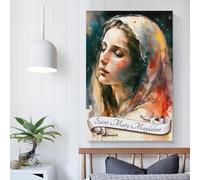 POLIUAWS Décorations murales Sainte Marie-Madeleine pour chambres d'adolescents, décoration murale pour chambre de garçon, grande toile abstraite 12x18 pouces (30x45cm)