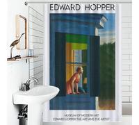 POLIUAWS Edward Hopper A Woman at The Window Ensemble De Décoration De Salle De Bain Moderne Et Élégant en Tissu Lavable pour Baignoire Et Cabine De Douche 46.85x70.87Inch（119x180cm）
