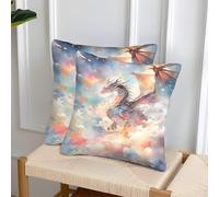 POLIUAWS Housses de Coussin décoratives « Maître de l'univers » pour la Maison et l'hôtel, carrées, très Grandes, Lot de 2 (45 x 45 cm)