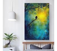 POLIUAWS Images de la chanson « Forêt mystique » pour couloir ou salon, chambre d'enfant, cadeau d'anniversaire pour fille ou garçon, 40 x 60 cm (16 x 24 pouces)