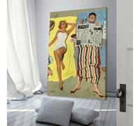 POLIUAWS Impression sur toile « On The Beach » - Denoise - Décoration murale - 50 x 75 cm