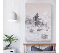 POLIUAWS « Indiens Navajos contre Mexicains - Œuvre d'art pour la décoration murale de la maison, de la salle de bain, de la cuisine ou du bureau - Art mural moderne 20 x 30 cm (8 x 12 pouces) »