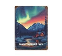 POLIUAWS Jasper National Park Décoration Murale En Fer Imperméable Pour Salon, Chambre, Salle De Jeux, Bureau, Garage15.7 x11.8