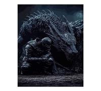 POLIUAWS Kit de broderie diamant Dark Souls, art et loisirs créatifs pour adultes, 40 x 50 cm