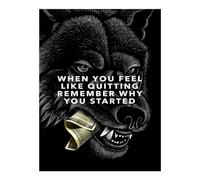 POLIUAWS Kit de broderie diamant « Ne jamais abandonner » pour adultes, idéal pour la décoration murale et les cadeaux (30 x 40 cm).