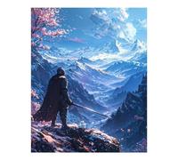 POLIUAWS Kit de peinture diamant à faire soi-même « À la conquête du monde » pour adultes : loisirs créatifs, peinture diamant 40 x 50 cm.