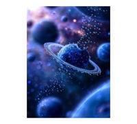 POLIUAWS Kit de peinture diamant Blueberry Planet Dream pour adultes, idéal pour les loisirs créatifs. Peinture diamant 5D à faire soi-même, 30 x 40 cm.