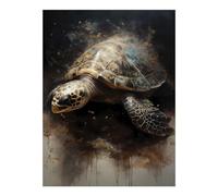 POLIUAWS Kit de peinture diamant chimérique tortue, art des pierres précieuses et loisirs créatifs, kit de peinture diamant à faire soi-même pour adultes débutants, 30 x 40 cm