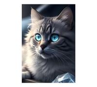 POLIUAWS Kit de peinture diamant Crystal Cat Sweet pour adultes, idéal pour les loisirs créatifs. Format 20 x 30 cm.