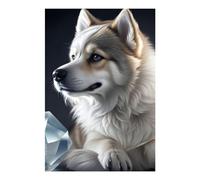 POLIUAWS Kit de peinture diamant DIY Chiens Crystal Sweet pour adultes, décoration murale, activité relaxante et amusante, kit complet d'accessoires et d'outils pour la peinture 5D, 20 x 30 cm.