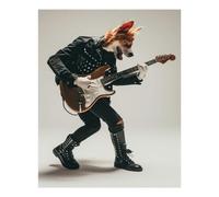 POLIUAWS Kit de peinture diamant DIY Guitare Dingo pour adultes, idéal pour les loisirs créatifs. Kit complet d'accessoires et d'outils pour une broderie diamant 5D (40 x 50 cm).