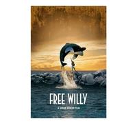 POLIUAWS Kit de peinture diamant Free Willy à faire soi-même, perles rondes, outils, kit de peinture diamant pour adultes et filles, cadeau d'anniversaire 20 x 30 cm