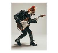 POLIUAWS Kit de peinture diamant guitare Dingo, cadeau d'anniversaire pour adultes et filles, kit de broderie artistique, loisirs créatifs, 30 x 40 cm.