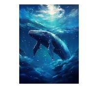 POLIUAWS Kit de peinture diamant « L'Odyssée interstellaire » pour adultes : loisirs créatifs, décoration murale, détente et divertissement (30 x 40 cm).