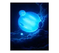 POLIUAWS Kit de peinture diamant Neptune Dream pour adultes, idéal pour les loisirs créatifs. Kit complet d'accessoires et d'outils pour réaliser des broderies diamant 5D (40 x 50 cm).