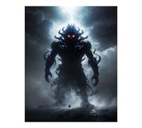 POLIUAWS Kit de peinture diamant « Ombre monstrueuse dans l'espace » pour adultes, décoration murale, cadeau, 5D, à faire soi-même, perles de cristal, loisirs créatifs, 40 x 50 cm.