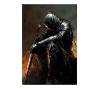 POLIUAWS Kit de peinture diamant « Solitude dans l'ombre » pour adultes et filles, cadeau d'anniversaire, art cristallin 5D à faire soi-même avec des diamants, 20 x 30 cm