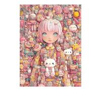 POLIUAWS Kit de peinture diamant Sweet Dreams Haven pour adultes débutants, kit d'art et de loisirs créatifs avec des pierres précieuses, 30 x 40 cm.