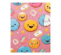 POLIUAWS Kit de peinture diamant Sweet Sweets à faire soi-même, perles rondes, outils, kit de peinture diamant pour adultes et filles, cadeau d'anniversaire 40 x 50 cm