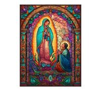 POLIUAWS Kits de peinture diamant Vivid Studding Glass Vision pour adultes, décoration murale, cadeaux et loisirs créatifs. Kit mignon de 30 x 40 cm.