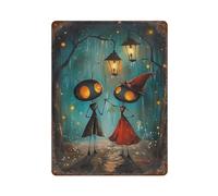 POLIUAWS Lantern Lit Love Enchanted Ant Encounter Plaque Décorative En Métal Aluminium Pour Bar, Cuisine, Jardin, Art Mural En Fer 15.7"x11.8"