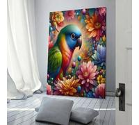 POLIUAWS « Le perroquet est mon ami », tableau décoratif pour la chambre ou le salon d'un adolescent, sur toile, 20 x 30 cm (8 x 12 pouces).