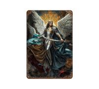 POLIUAWS Light of The Heavens Décoration Murale En Fer Imperméable Pour La Maison, La Ferme, Le Café, Le Bureau, Le Magasin Et Le Jardin11.8 x7.9