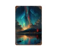 POLIUAWS Lightning from The Heavens Affiche Rétro En Métal, Plaque Décorative Chic, Peinture Sur Fer Rétro Pour Intérieur/extérieur, Style Ferme11.8 x7.9