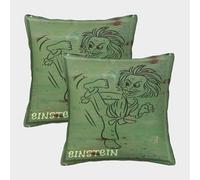 POLIUAWS Lot de 2 taies d'oreiller élégantes en Polyester imprimées Albert Einstein, Douces et Confortables, 40 x 40 cm.