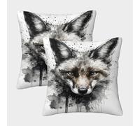 POLIUAWS Lot de 2 taies d'oreiller Fox RedFurred Marvel, taies d'oreiller de Luxe pour Femme au Foyer, Douces et Confortables, avec Fermeture Portefeuille, 50 x 50 cm