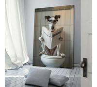 POLIUAWS Mad Doctor1 Tableau mural pour décoration de salle de bain style rustique, toile 30 x 45 cm