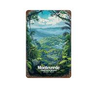 POLIUAWS Monteverde Cloud Forest Reserve, Costa Rica Plaque Décorative En Métal Aluminium Pour Bar, Cuisine, Jardin, Art Mural En Fer 11.8"x7.9"