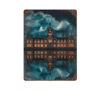 POLIUAWS Morgan Academy Dundee Accessoires De Camping Décoration Plaque En Métal Café Pubs Clubs Salon Bars Cuisine Balcon15.7 x11.8