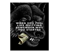 POLIUAWS Ne jamais abandonner - Kit de peinture diamant pour adultes débutants - 40 x 50 cm