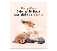 POLIUAWS Osez rêver ! Kit de peinture diamant 5D à faire soi-même, accessoires et outils inclus, pour adultes, décoration murale, détente et amusement garantis (40 x 50 cm).