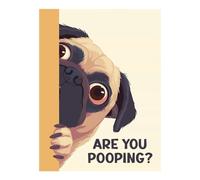 POLIUAWS Peinture diamant 5D à faire soi-même « Carlin qui regarde » (Tu fais caca ?) - Kit de loisirs créatifs pour adultes (30 x 40 cm)