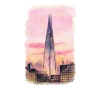 POLIUAWS Peinture diamant aquarelle London Shard 5D à faire soi-même, kit de loisirs créatifs en cristal, art diamant pour adultes, décoration murale, cadeau, 20 x 30 cm