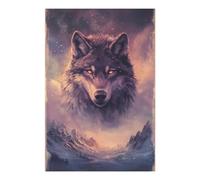 POLIUAWS Peinture diamant Loup Ombre de Brume 5D à faire soi-même, art cristallin avec diamants, kits de peinture diamant pour adultes débutants, 20 x 30 cm