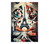 POLIUAWS Peinture diamant Tour Eiffel Paris 1 - Kit de loisirs créatifs à faire soi-même - 20 x 30 cm - Décoration murale pour adultes - Atelier détente