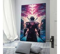 POLIUAWS Peinture sur toile représentant l'âme du samouraï, décoration murale, affiche de mariage, 30 x 45 cm