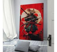 POLIUAWS Peinture sur toile représentant un rat ninja, décoration murale 3D pour adolescentes, femmes, salon, 40 x 60 cm