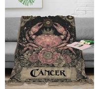 POLIUAWS Plaid en Flanelle à Motif 3D Cancer, Ultra Doux et Moelleux, idéal pour Le lit ou Le canapé, 180 x 200 cm (70 x 80 Pouces).