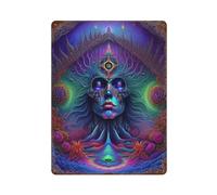 POLIUAWS Prism of The Watcher Panneau Décoratif Vintage En Métal, Accessoire Idéal Pour Le Jardin, La Ferme, Le Salon, Les Clubs Extérieurs15.7"x11.8"