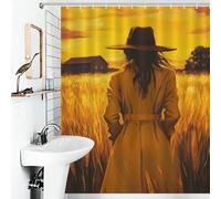 POLIUAWS Return to The Home Rideaux De Salle De Bain Lavables Et Élégants pour La Maison, Style Moderne, pour Enfants, Femmes Et Hommes 56.30x70.87Inch（143x180cm）