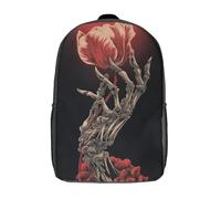 POLIUAWS Sac à dos Bone and Bloom pour enfants, sac d'école imprimé en 3D, sac d'école tendance et décontracté pour garçons, élèves du primaire et du collège, 43 cm (17 pouces).