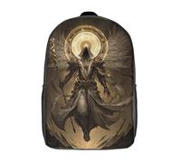 POLIUAWS Sac à dos enfant imprimé en 3D avec une présence angélique divine, sac d'école/de voyage léger et tendance pour l'école, le collège et les loisirs (17 pouces).